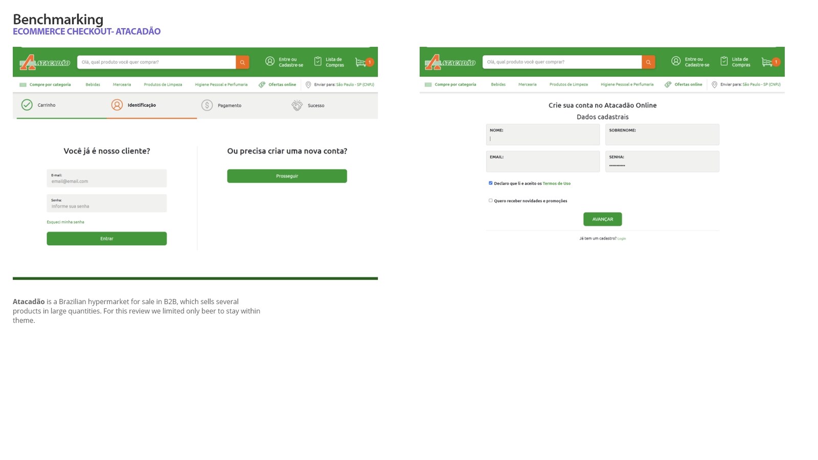 Atacadão product listing showing bulk pricing tiers