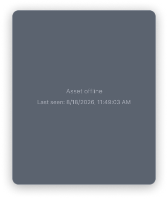 Asset card in offline state
